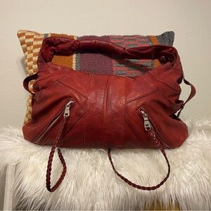 Red Leather Boho Andrew Marc bag